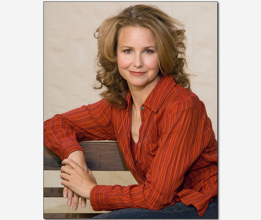 celebrity actress photo on a bench